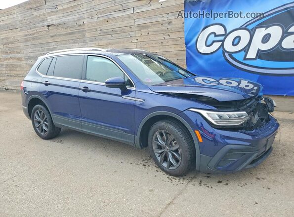 3VV2B7AX9NM135250 2022 VOLKSWAGEN TIGUAN Blue Առջևի աջ