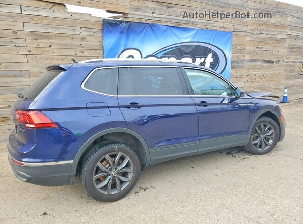 3VV2B7AX9NM135250 2022 VOLKSWAGEN TIGUAN Blue Հետևի աջ