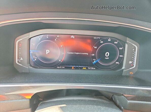 3VV3B7AX2LM061607 2020 VOLKSWAGEN TIGUAN White ხელსაწყოთა პანელის ხედი