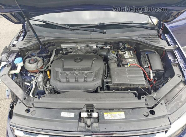 3VV3B7AX6MM018289 2021 VOLKSWAGEN TIGUAN Blue Engine compartment view