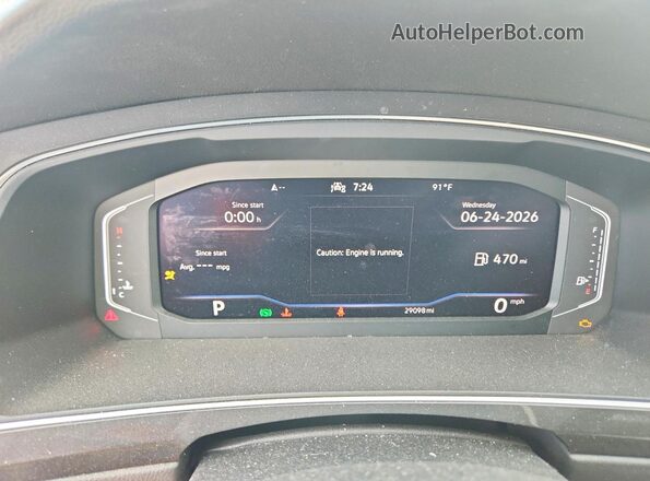 3VV3B7AX8MM140765 2021 VOLKSWAGEN TIGUAN Черный Вид щитка приборов
