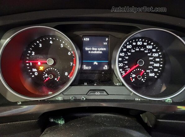 3VV3B7AX9LM167536 2020 VOLKSWAGEN TIGUAN Gray Widok zestawu wskaźników