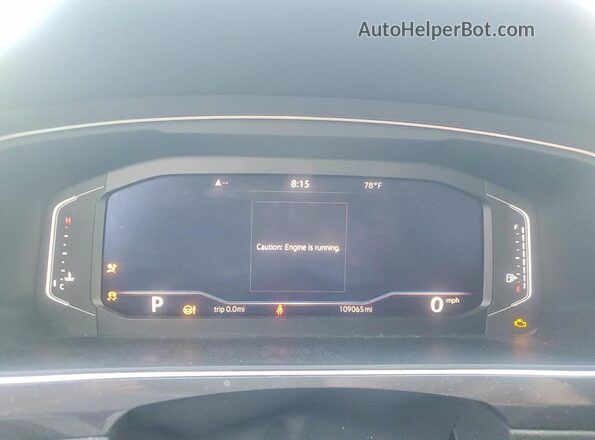 3VV3B7AX9MM124493 2021 VOLKSWAGEN TIGUAN White Instrument cluster view