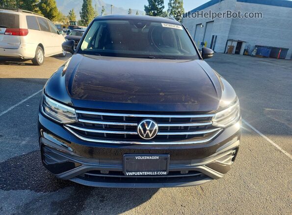 3VV3B7AX9NM153154 2022 VOLKSWAGEN TIGUAN Black Դիմացի տեսք