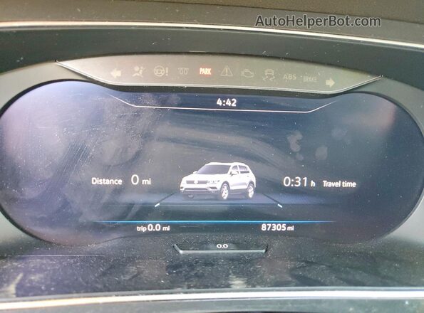 3VV4B7AX1JM208615 2018 VOLKSWAGEN TIGUAN Blue Vista del cuadro de instrumentos
