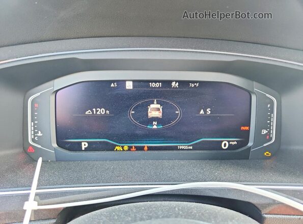 3VV4B7AX1NM133923 2022 VOLKSWAGEN TIGUAN Blue ხელსაწყოთა პანელის ხედი