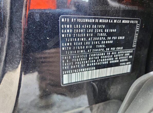 3VVEX7B25RM005585 2024 VOLKSWAGEN TAOS Черный Вид подкапотного пространства