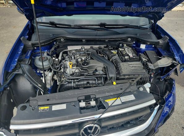 3VVPX7B26NM021670 2022 VOLKSWAGEN TAOS Blue უკანა სალონის ხედი
