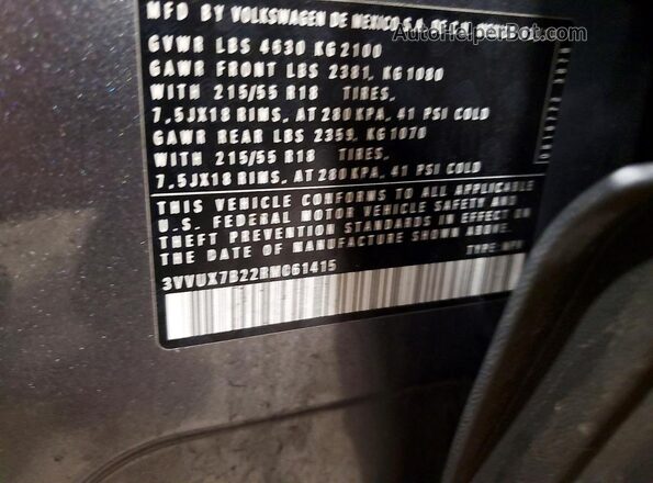 3VVUX7B22RM061415 2024 VOLKSWAGEN TAOS Серый Панорамный вид салона 360°
