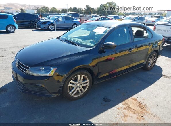 3VW2B7AJ3JM249696 2018 VOLKSWAGEN JETTA Black Առջևի ձախ երեք քառորդ տեսարան