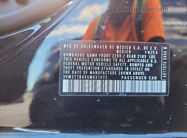3VW2T7BU5SM031072 2025 VOLKSWAGEN JETTA Black Vista del compartimento del motor