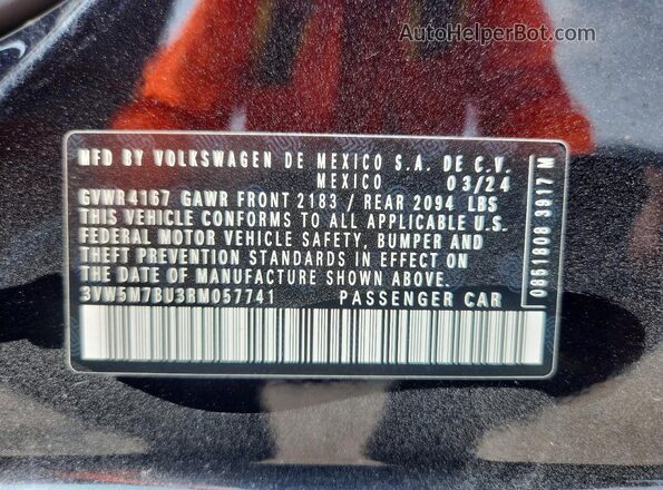 3VW5M7BU3RM057741 2024 VOLKSWAGEN JETTA Black Вид підкапотного простору