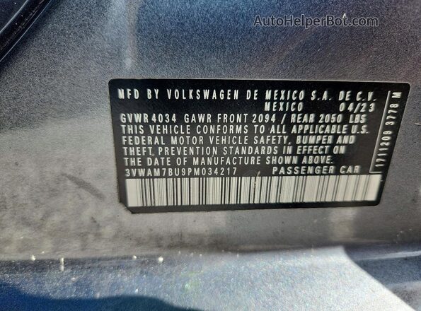 3VWAM7BU9PM034217 2023 VOLKSWAGEN JETTA Серый Вид подкапотного пространства