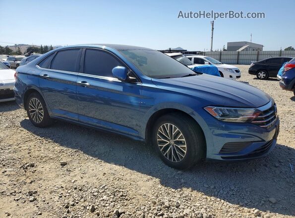 3VWC57BU4MM049872 2021 VOLKSWAGEN JETTA Синий Передняя правая четверть