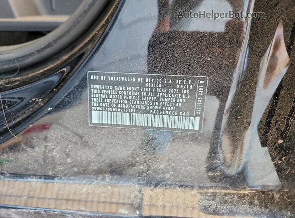 3VWC57BU6KM215161 2019 VOLKSWAGEN JETTA Black Vista del compartimento del motor