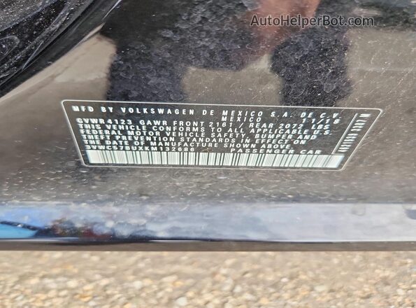3VWC57BUXKM132686 2019 VOLKSWAGEN JETTA Black Вид підкапотного простору