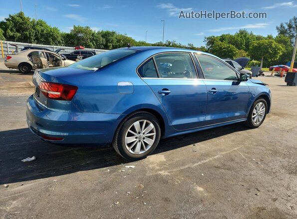 3VWD67AJ8GM377129 2016 VOLKSWAGEN JETTA Blue Задня права чверть