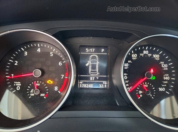 3VWDB7AJ7HM355085 2017 VOLKSWAGEN JETTA White Widok zestawu wskaźników