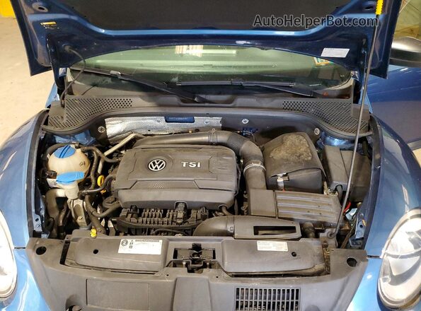3VWF17AT3GM606180 2016 VOLKSWAGEN BEETLE Blue Вид задньої частини салону