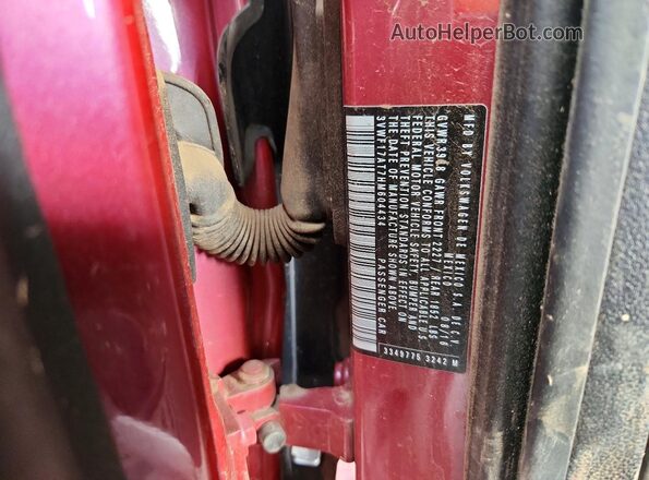 3VWF17AT7HM604434 2017 VOLKSWAGEN BEETLE Pink VIN sticker view