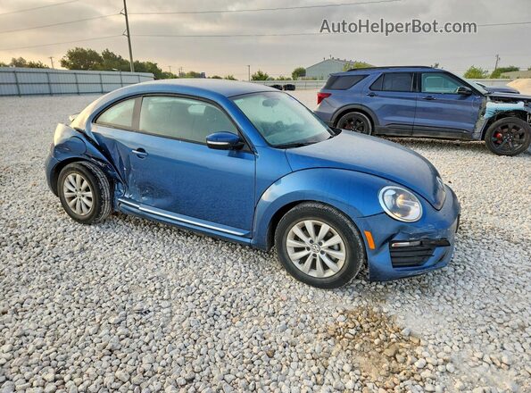 3VWFD7AT6KM717323 2019 VOLKSWAGEN BEETLE Blue Delantero derecho