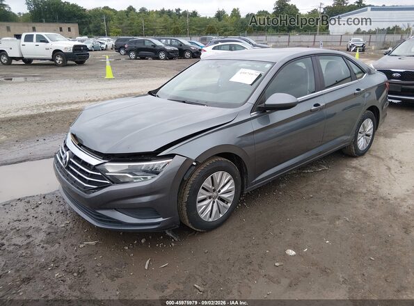 3VWN57BU1KM006466 2019 VOLKSWAGEN JETTA Серебряный Передняя левая четверть