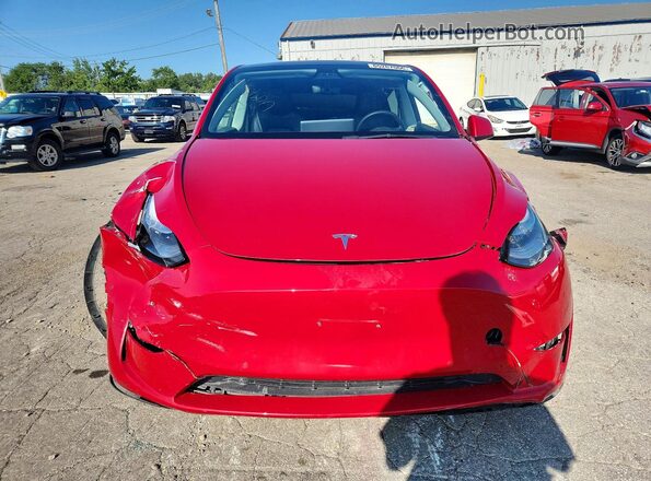 7SAYGDEE8NF325940 2022 TESLA MODEL Red Vista trasera