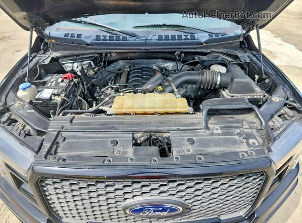1FTEW1E53KFB97700 2019 FORD F150 Black Engine compartment view