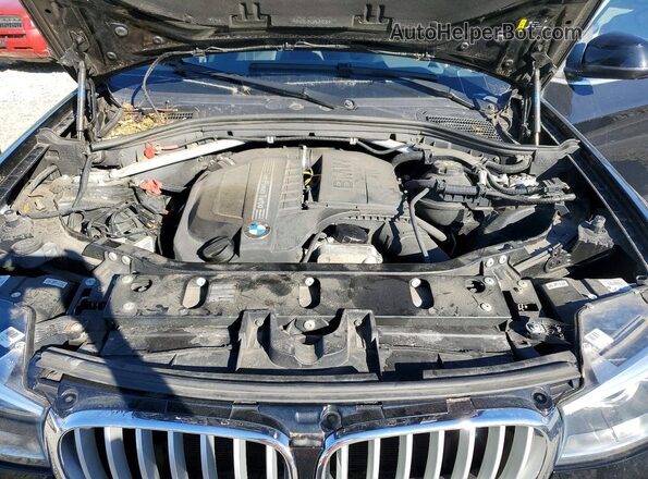 5UXWX7C37H0U43339 2017 BMW X3 Black Widok naklejki z numerem VIN