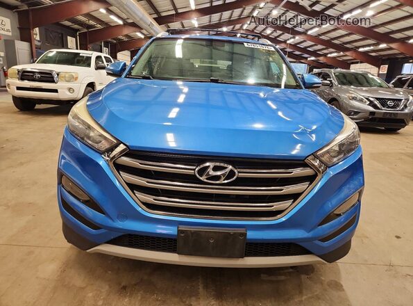 KM8J3CA20JU729232 2018 HYUNDAI TUCSON Blue Հետևի տեսք