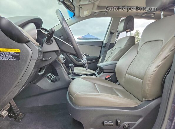 5XYZWDLA6GG354353 2016 HYUNDAI SANTA Charcoal წინა პანელის ხედი