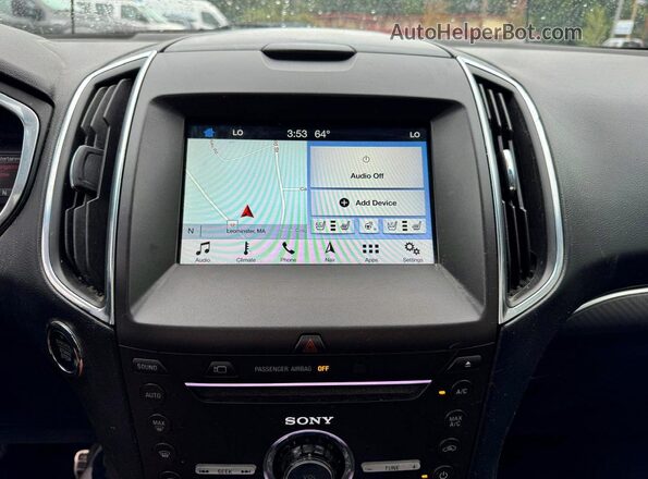 2FMPK4AP1JBC42030 2018 FORD EDGE Black Vista del compartimento del motor