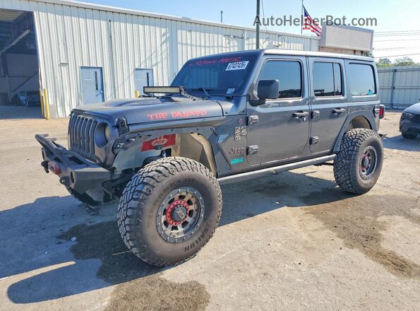 1C4HJXFG1JW305857 2018 JEEP WRANGLER Gray Trasero izquierdo