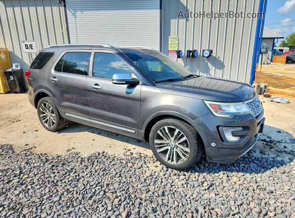 1FM5K8HT0HGC45649 2017 FORD EXPLORER Gray Front view