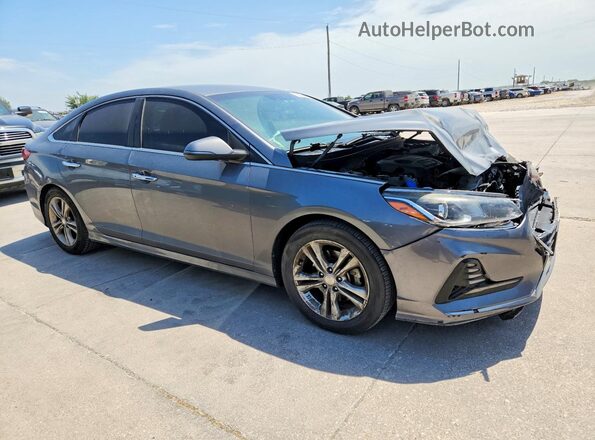 5NPE34AF4JH649232 2018 HYUNDAI SONATA Gray Widok z przodu