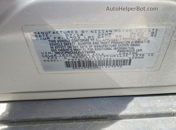 3N1CP5CU4JL519595 2018 NISSAN KICKS Silver Widok wnętrza 360 stopni