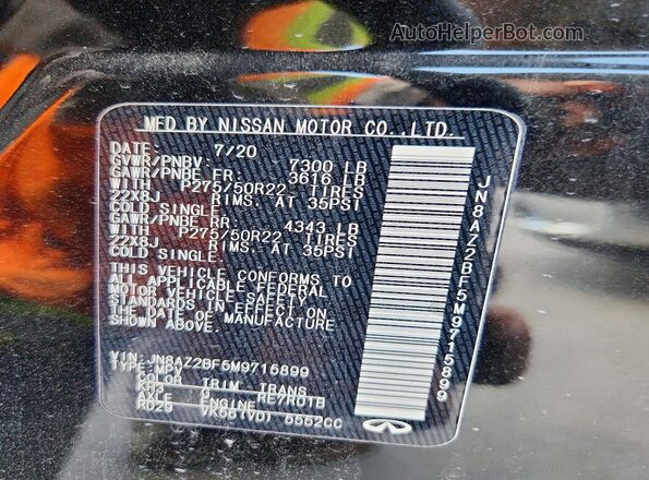 JN8AZ2BF5M9715899 2021 INFINITI QX80 Black 