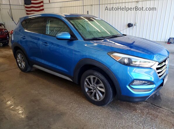 KM8J3CA48JU604903 2018 HYUNDAI TUCSON Синий Вид спереди