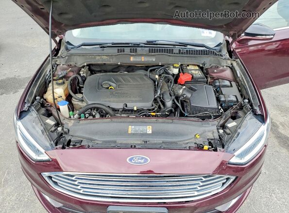 3FA6P0HD0HR332146 2017 FORD FUSION Maroon ძრავის განყოფილების ხედი