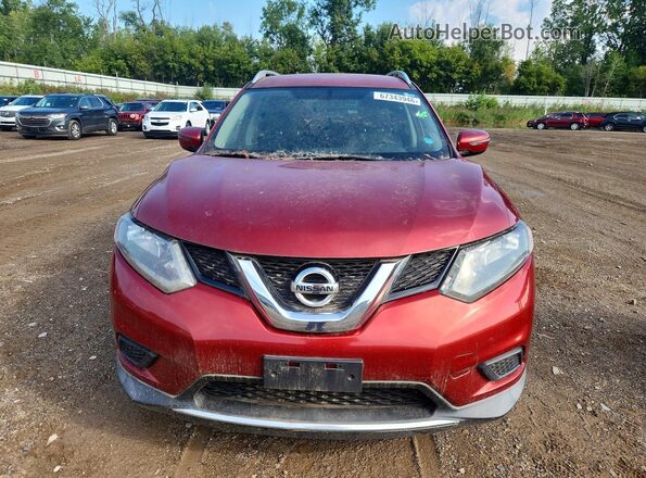 KNMAT2MV8GP701772 2016 NISSAN ROGUE Красный Вид сзади