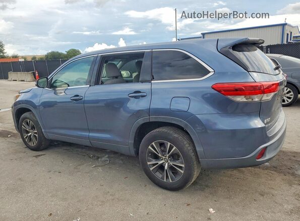 5TDZARFH1KS044160 2019 TOYOTA HIGHLANDER Blue Rear right