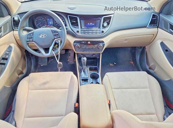 KM8J23A47HU430206 2017 HYUNDAI TUCSON Brown Instrument cluster view