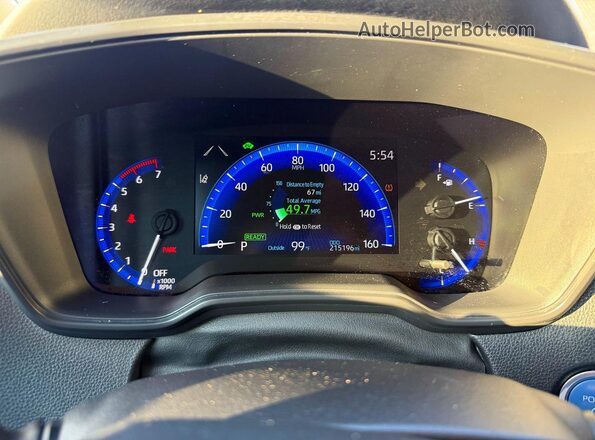 JTDEAMDE3NJ050019 2022 TOYOTA COROLLA Blue Instrument cluster view
