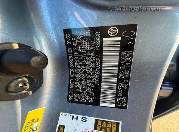 JTDEAMDE3NJ050019 2022 TOYOTA COROLLA Blue Rear interior view