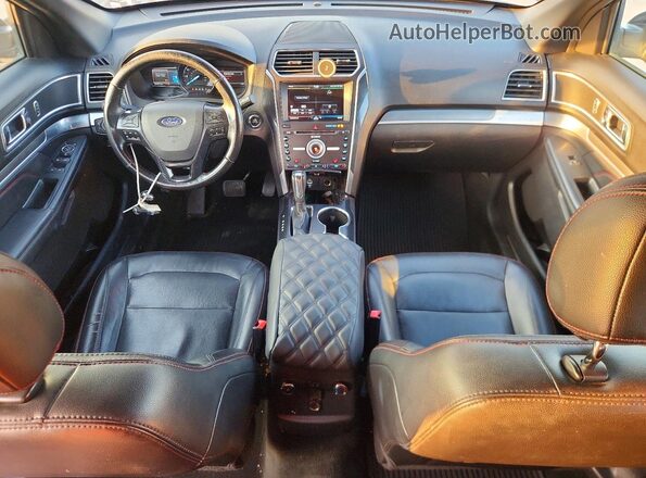 1FM5K8GT0GGC68672 2016 FORD EXPLORER Black ხელსაწყოთა პანელის ხედი