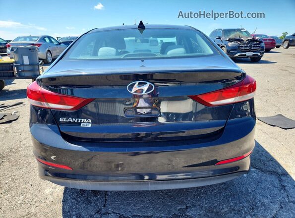 KMHD74LFXHU090486 2017 HYUNDAI ELANTRA Black Вид салону спереду