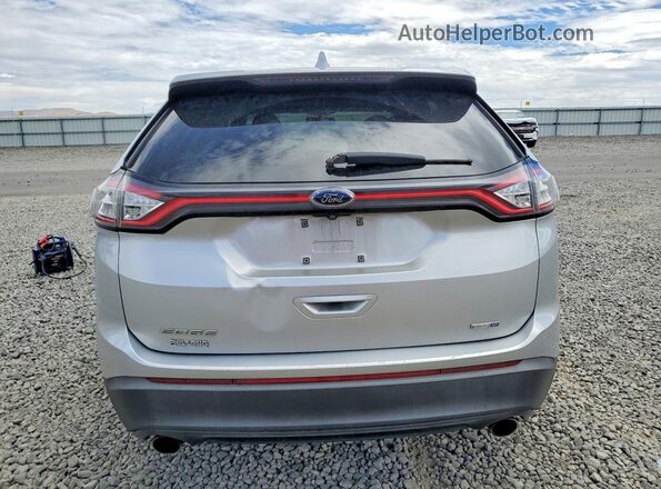 2FMPK4G98GBB78313 2016 FORD EDGE Серебряный Вид салона спереди