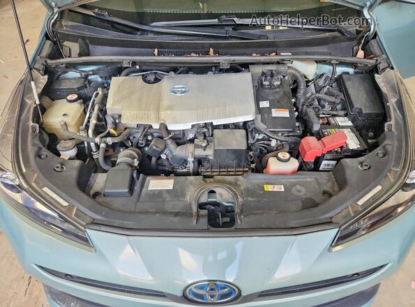 JTDKARFU5K3076321 2019 TOYOTA PRIUS Бирюзовый Вид подкапотного пространства