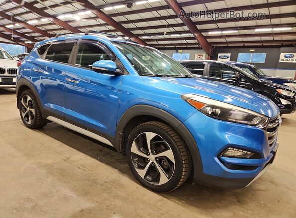 KM8J3CA20JU729232 2018 HYUNDAI TUCSON Blue Դիմացի տեսք