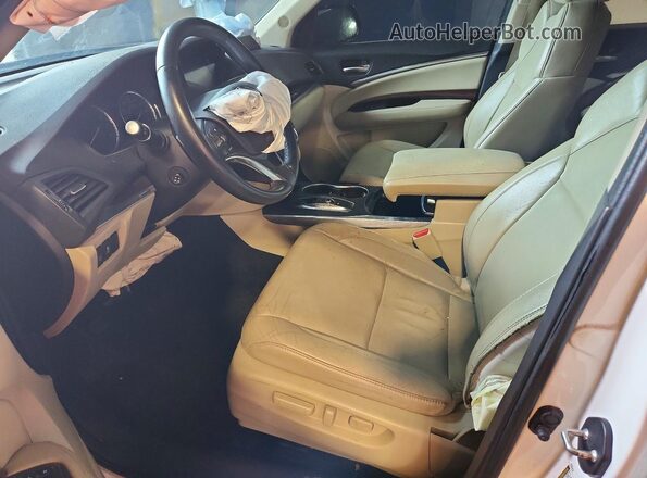 5FRYD4H4XGB009045 2016 ACURA MDX White წინა პანელის ხედი